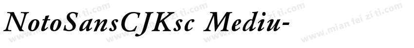 NotoSansCJKsc Mediu字体转换